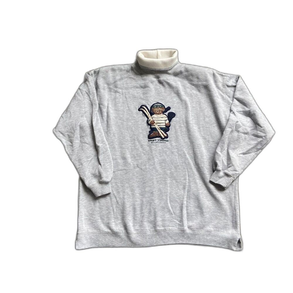 NEEDLE & THREADS SPORTS TURTLENECK POLO SKI BEAR LIKE SPORT D'HIVER SIZE MEDIUM